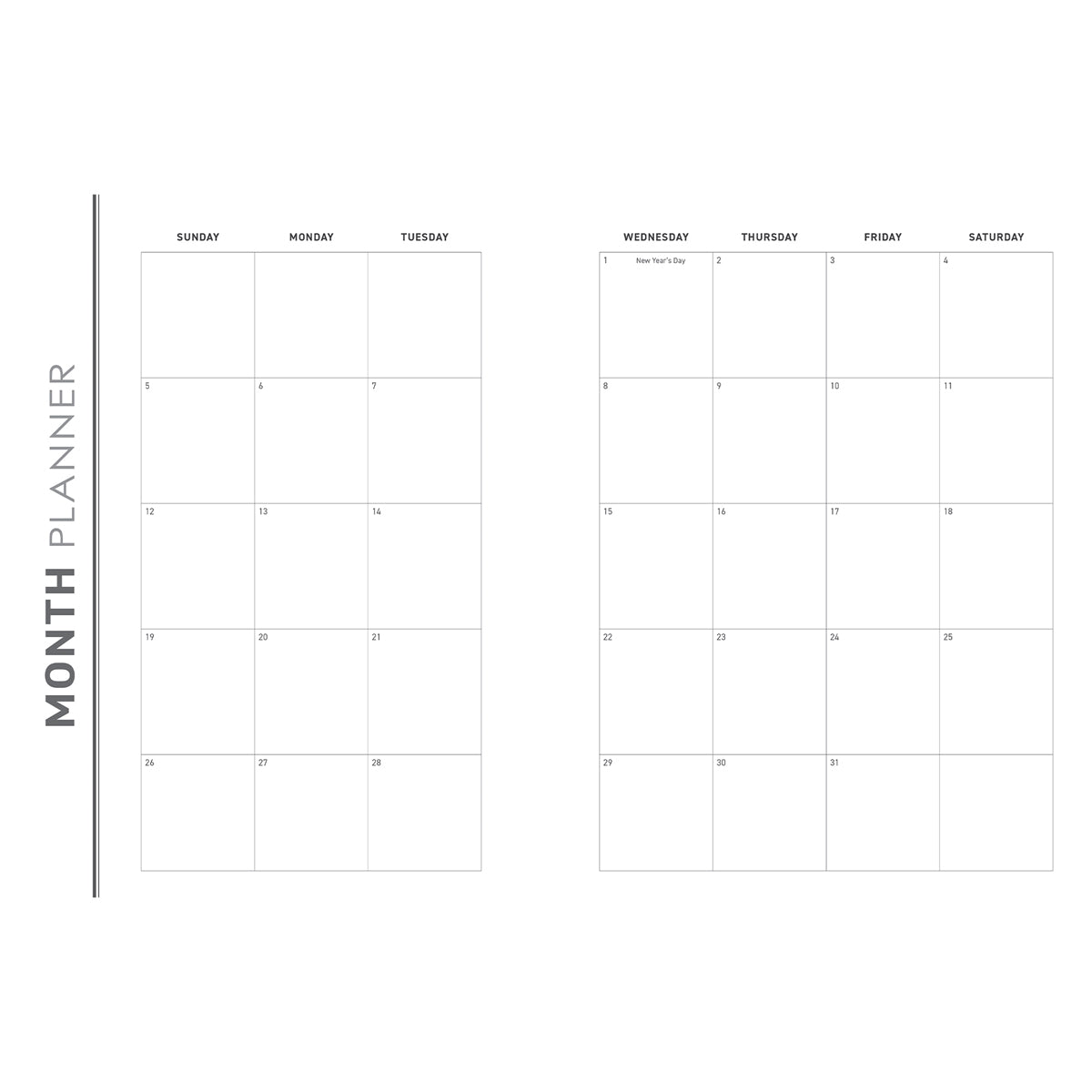 2025 A4 Executive Daily Planner – For I Know the Plans I Have for You