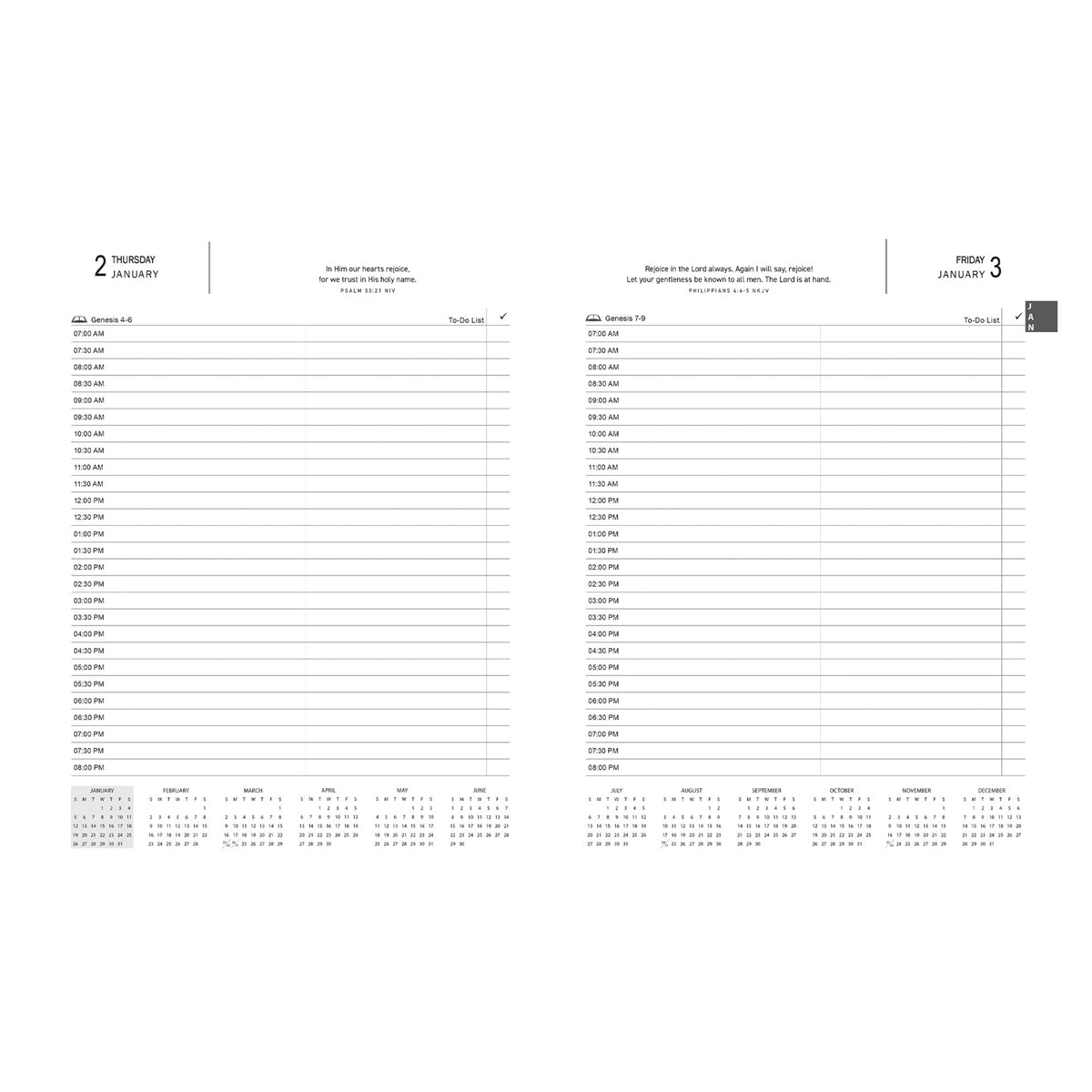 2025 A4 Executive Daily Planner – A Time for Everything