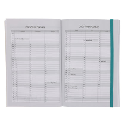 2025 A5 Daily Planner – Abstract David